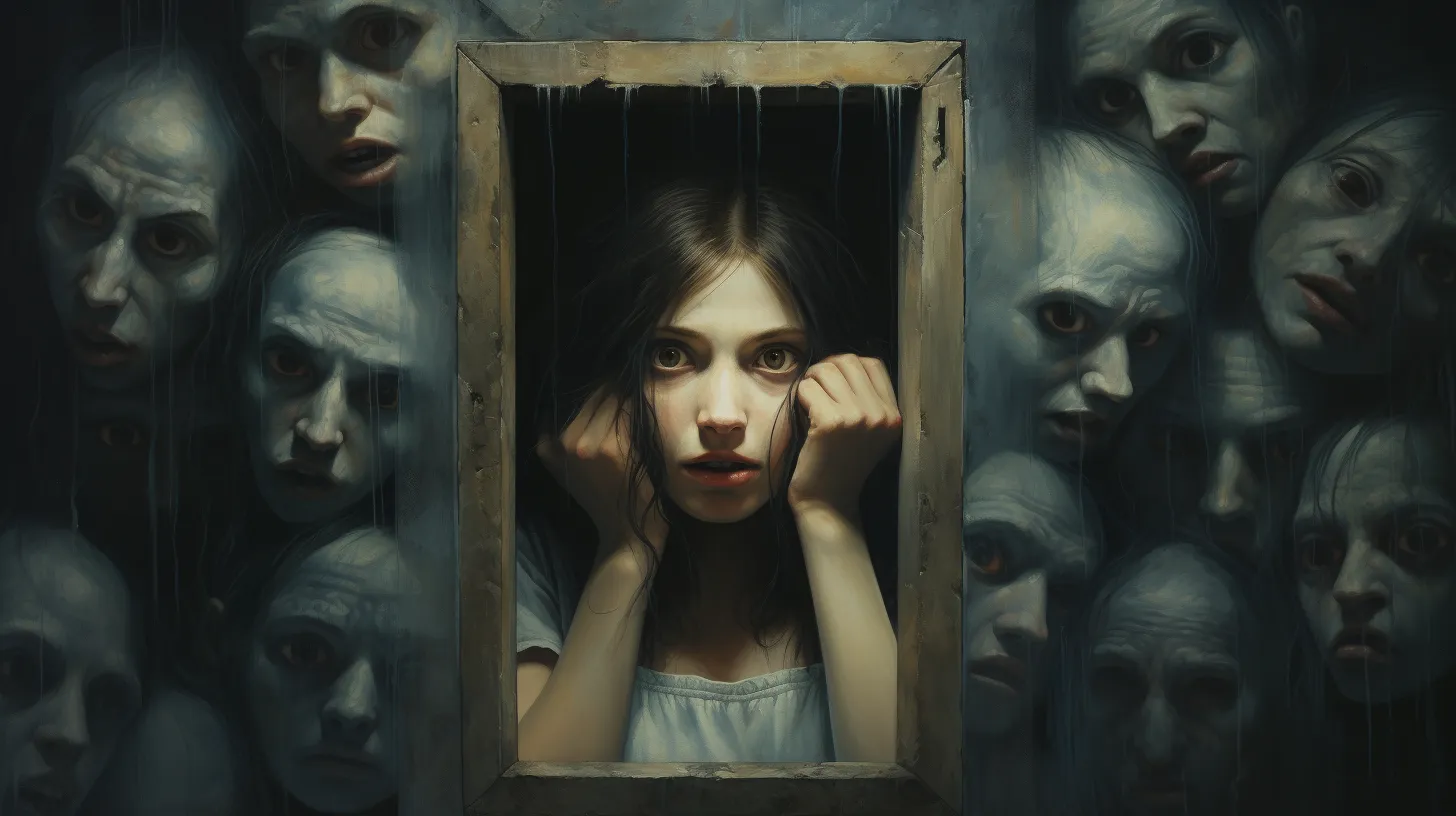 Fear of places or situations that might cause panic, helplessness, or embarrassment.