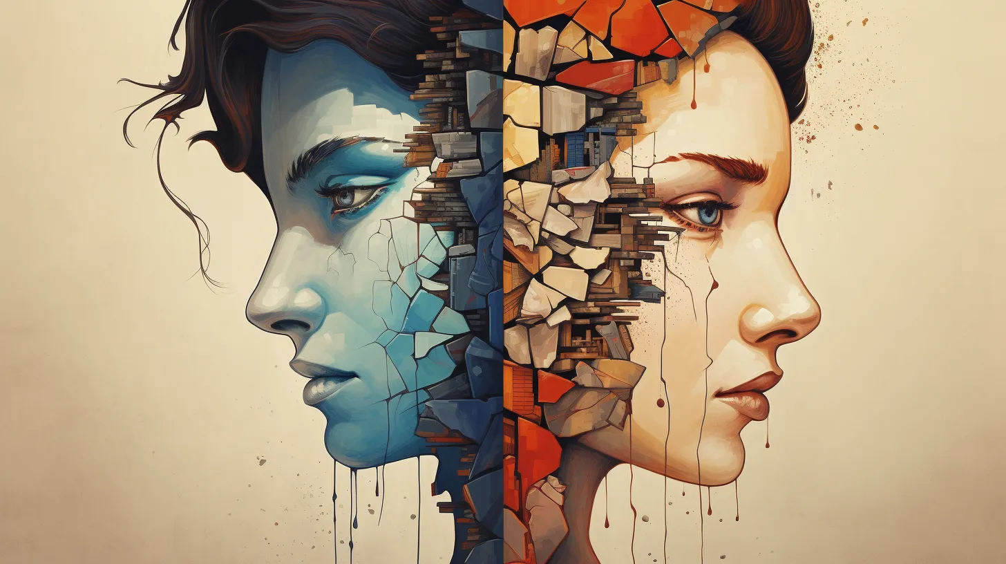 Periods of depression and episodes of mania or hypomania.