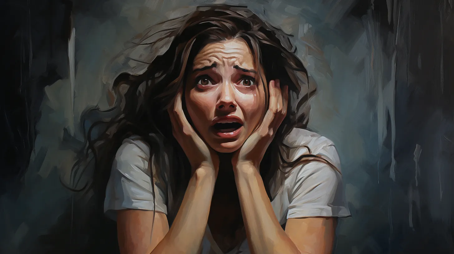 Sudden and recurring panic attacks with intense fear.